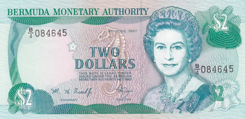 Bermuda, 2 Dollars, 1997, UNC, p40ab

Estimate: USD 10-20