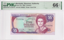 Bermuda, 5 Dollars, 1992, UNC, p41a