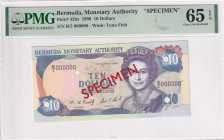 Bermuda, 10 Dollars, 1996, UNC, p42bs