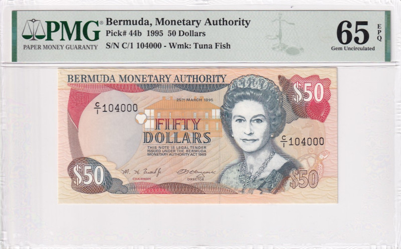 Bermuda, 50 Dollars, 1995, UNC, p44b

PMG 65 EPQ

Estimate: USD 450-900
