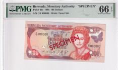 Bermuda, 100 Dollars, 1996, UNC, p45s, SPECIMEN