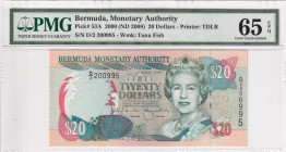 Bermuda, 20 Dollars, 2008, UNC, p53A