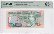 Bermuda, 20 Dollars, 2000, UNC, p53a