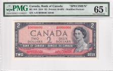 Canada, 2 Dollars, 1954, UNC, p38s, SPECIMEN