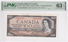 Canada, 100 Dollars, 1954, UNC, p43c