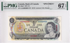 Canada, 1 Dollar, 1973, UNC, p46as, SPECIMEN