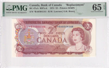 Canada, 2 Dollars, 1974, UNC, p47aA, REPLACEMENT