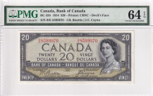 Canada, 20 Dollars, 1954, UNC, p70b, Devil's Face