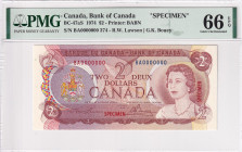 Canada, 2 Dollars, 1974, UNC, p86s, SPECIMEN