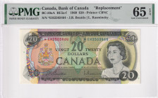Canada, 20 Dollars, 1969, UNC, p89a, REPLACEMENT