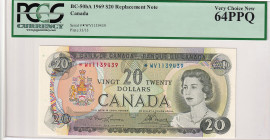 Canada, 20 Dollars, 1969, UNC, p89b, REPLACEMENT