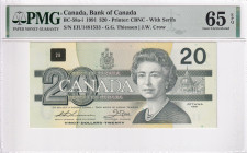 Canada, 20 Dollars, 1991, UNC, p97a