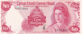 Cayman Islands, 10 Dollars, 1974, XF(+), p7as