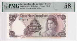 Cayman Islands, 25 Dollars, 1974, AUNC, p8a