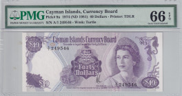 Cayman Islands, 40 Dollars, 1974, UNC, p9a