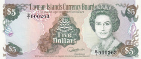Cayman Islands, 5 Dollars, 1991, UNC, p12a