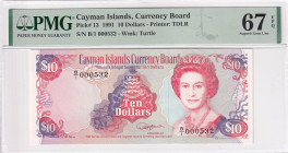 Cayman Islands, 10 Dollars, 1991, UNC, p13