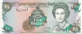 Cayman Islands, 5 Dollars, 1996, UNC, p17