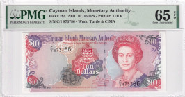 Cayman Islands, 10 Dollars, 2001, UNC, p28a
