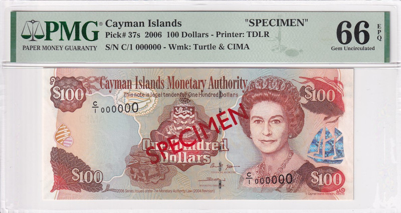 Cayman Islands, 100 Dollars, 2006, UNC, p37s, SPECIMEN

PMG 66 EPQ

Estimate...