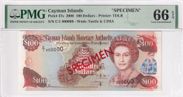 Cayman Islands, 100 Dollars, 2006, UNC, p37s, SPECIMEN