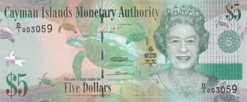 Cayman Islands, 5 Dollars, 2010, UNC, p39a

Estimate: USD 10-20
