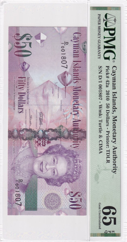 Cayman Islands, 50 Dollars, 2010, UNC, p42a

PMG 65 EPQ

Estimate: USD 100-2...