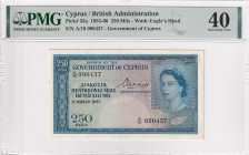 Cyprus, 250 Mils, 1957, XF, p33a