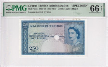 Cyprus, 250 Mils, 1955/1960, UNC, p33s, SPECIMEN