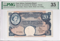 East Africa, 20 Shillings, 1958\60, VF, p39