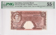 East Africa, 5 Shillings, 1961, AUNC, p41a