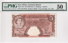 East Africa, 5 Shillings, 1962, AUNC, p41b