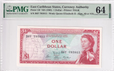 East Caribbean States, 1 Dollar, 1965, UNC, p13f