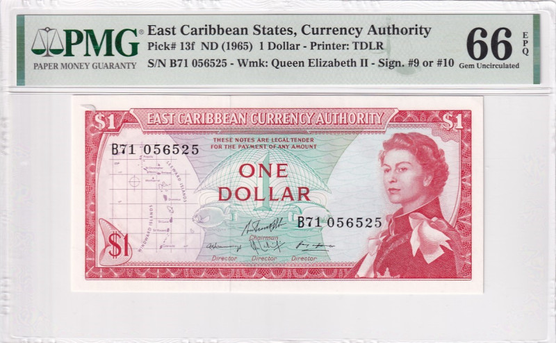 East Caribbean States, 1 Dollar, 1965, UNC, p13f

PMG 66 EPQ

Estimate: USD ...