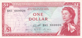 East Caribbean States, 1 Dollar, 1965, AUNC(+), p13f
