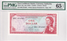East Caribbean States, 1 Dollar, 1965, UNC, p13g