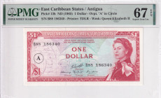 East Caribbean States, 1 Dollar, 1965, UNC, p13h