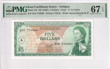 East Caribbean States, 5 Dollars, 1965, UNC, p14i
