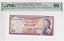 East Caribbean States, 20 Dollars, 1965, UNC, p15j