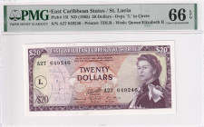 East Caribbean States, 20 Dollars, 1965, UNC, p15l