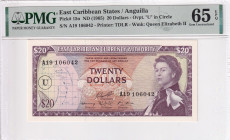 East Caribbean States, 20 Dollars, 1965, UNC, p15n