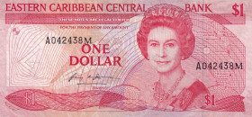 East Caribbean States, 1 Dollar, 1985, VF, p17m