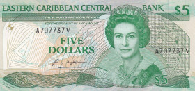 East Caribbean States, 5 Dollars, 1985, UNC, p18v