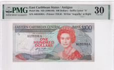 East Caribbean States, 100 Dollars, 1968/1988, VF, p20a
