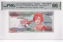 East Caribbean States, 100 Dollars, 1986/1988, UNC, p20as, SPECIMEN