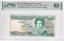 East Caribbean States, 5 Dollars, 1988/1993, UNC, p22a1
