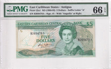 East Caribbean States, 5 Dollars, 1988/1993, UNC, p22a1