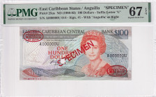 East Caribbean States, 100 Dollars, 1988\93, UNC, p25us, SPECIMEN