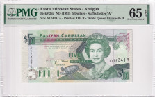 East Caribbean States, 5 Dollars, 1993, UNC, p26a