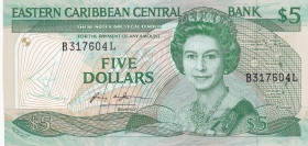 East Caribbean States, 5 Dollars, 1988, UNC, p21l1